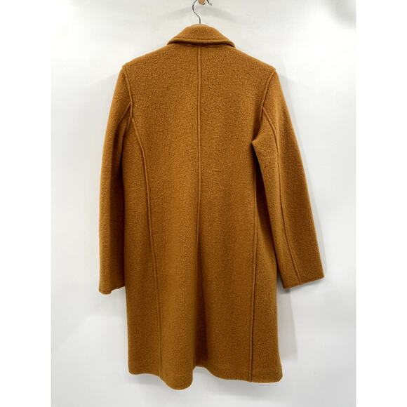 J. Crew 4 Boiled Italian Wool Mustard Yellow Pea Coat - Picture 5 of 7